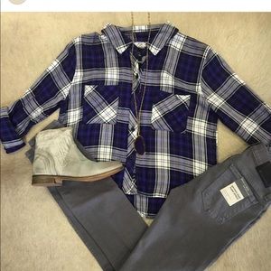 RAILS Rian Cropped Button Down Shirt